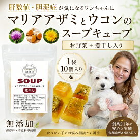 犬用スープ これぞ！お助けマン！マリアアザミのスープキューブ 水分補給に 気になる愛犬に 水分補給で健康に過ごす パピーからシニアのわんちゃんに デトックスに ドッグフードやトッピングに解凍してかけるだけ 低カロリーでダイエット中も！無添加 ワンバナ