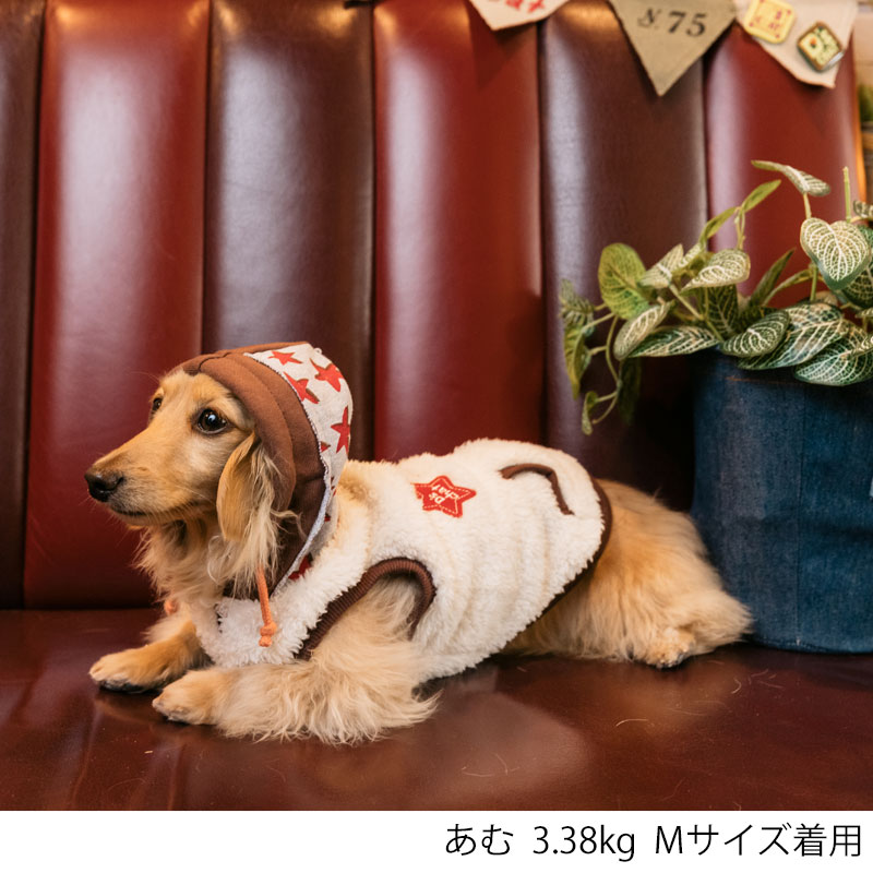アシメ柄パーカ M/L/DS/DM D's Chat-ディーズチャット- 犬服 ドッグウェア 小型犬 トイプードル チワワ ポメラニアン  ダックス DS22AW WAN VOYAGE