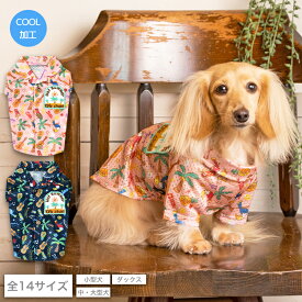 南国柄背開きシャツ XS/S/M/L/XL/XXL/DS/DM/4L/5L/6L/OS/OM/OL D's Chat-ディーズチャット- 犬服 ドッグウェア 小型犬 ダックス 中・大型犬 DS22SS