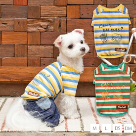 マルチカラーTシャツ M/L/DS/DM D's Chat-ディーズチャット- 犬服 ドッグウェア 小型犬 トイプードル チワワ ポメラニアン ダックス DS23SS