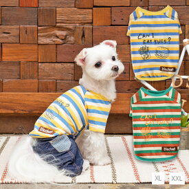 マルチカラーTシャツ XL/XXL D's Chat-ディーズチャット- 犬服 ドッグウェア 小型犬 トイプードル チワワ ポメラニアン DS23SS