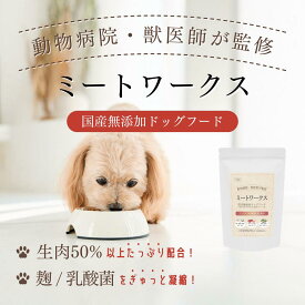 ミートワークスミックス 犬用 国産 無添加 総合栄養食 厳選5種の生肉 牛肉・鶏肉・馬肉・豚肉・魚肉 お試し ドッグフード プレミアムフード ヒューマングレード