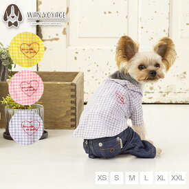 ハートチェックシャツ XS/S/M/L/XL/XXL TINOTITO -ティノティート- 犬服 ドッグウェア TT24SS