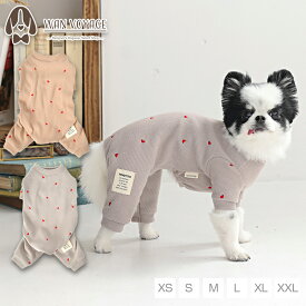 ハート刺しゅうロンパース XS/S/M/L/XL/XXL TINOTITO -ティノティート- 犬服 ドッグウェア TT25AW