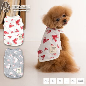 ハートプリントタンク XS/S/M/L/XL/XXL TINOTITO -ティノティート- 犬服 ドッグウェア TT25SS