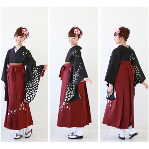 卒業式袴レンタル女袴セット女卒業式袴セット2尺袖着物&袴フルセットレンタル安いハカマはかまrental