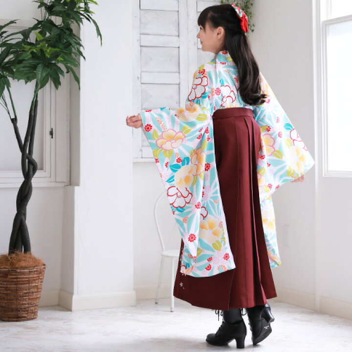 楽天市場】【販売】ジュニア 袴 セット 卒業式 女の子 小学生 4点フル  