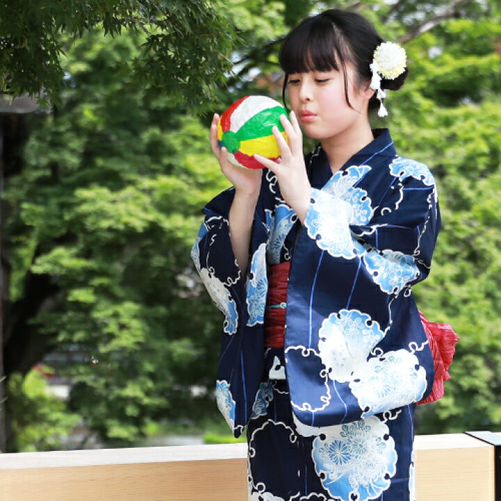 楽天市場】【最大2,000円OFFクーポン】浴衣 セット ジュニア レディース 変わり織り綿浴衣3点セット 「紺地に雪輪と菊・桜」 へこ帯 Sサイズ 浴衣セット ジュニア 子供 レトロ モダン 150cm 140cm : 和 なでしこ