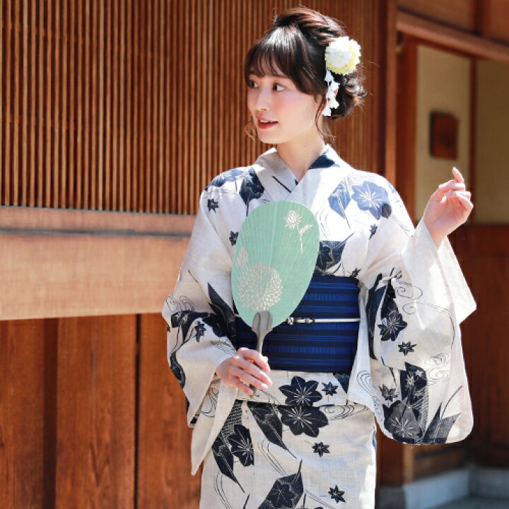 楽天市場】浴衣 単品 レトロ 新作 高級変わり織り綿麻浴衣単品「生成り  