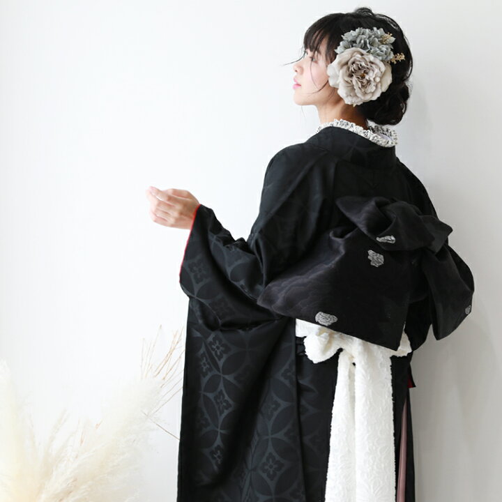 楽天市場】オリジナルコーディネート 振袖7点セット 販売 購入「黒地に  