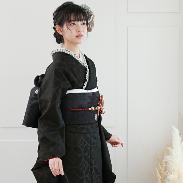 楽天市場】【最大20日間レンタル】 振袖 レンタル 成人式 黒 1月 フル  