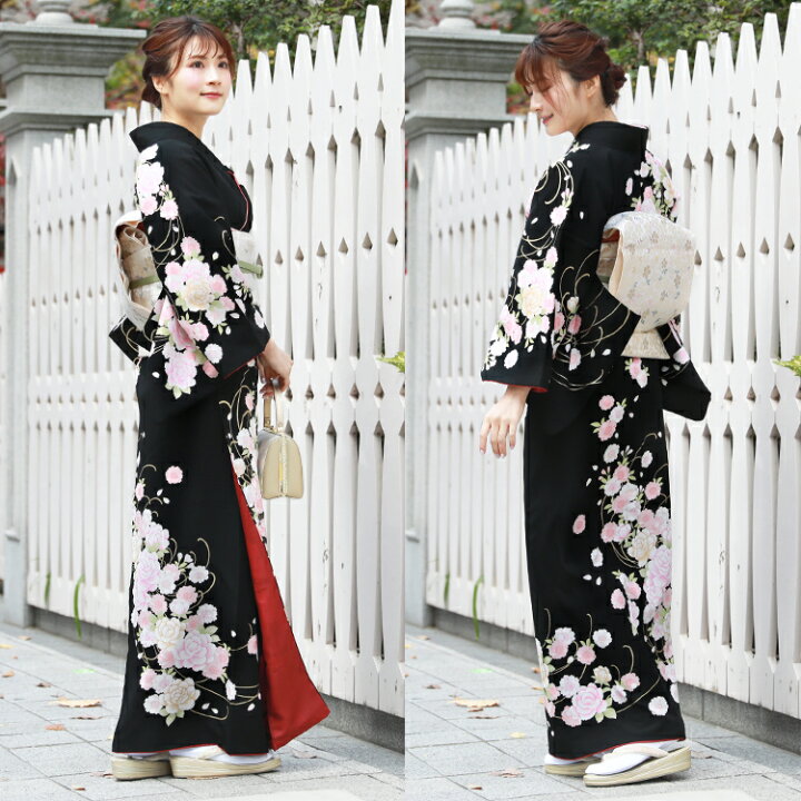 楽天市場】【レンタル】 訪問着 レンタル 訪問着フルセットレンタル 黒  