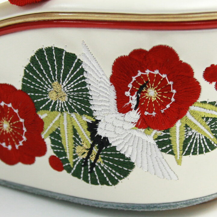 楽天市場】〔zu〕Wa de Modern 振袖 草履 厚底 鶴と松竹梅刺繍