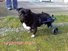 【1カ月レンタル】犬の車椅子　K9カート スタンダード 後脚サポート S(5.1〜11kg)用