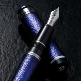 大分県の地域商社×セーラー万年筆! JAPAN BLUE 藍色アルミ鍛金万年筆 14金ペン先 天然藍により彩色されたアルミを使用 字幅F/Mの2種類【即納/宅配便 正規品 保証 国産 日本製 MADEINJAPAN 僅少】