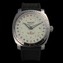 特殊24時間文字盤 ワンチャー「ASTRONAUT」アイボリー 機械式自動巻き腕時計【WANCHER ブランド 正規品 保証 24時間計 ミリタリー 軍用 白文字盤 ビジネス ギフト プレゼント 贈答 メンズ アストロノート】