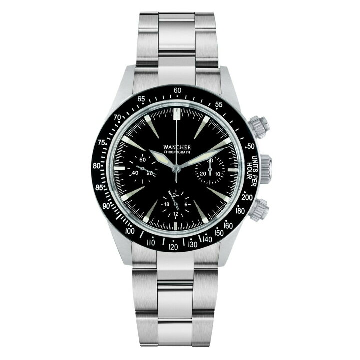 楽天市場】ワンチャー 手巻き 機械式 クロノグラフ「WANCHER  