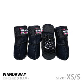 【WANDAWAY】ドッグブーツ/4P・XS/Sサイズ（ブラック）