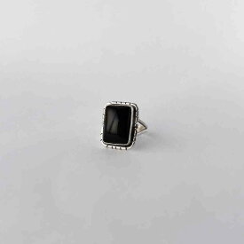 【再入荷】10号 インディアンジュエリー ナバホ NAVAJO RING ブラックオニキスリング指輪 アメカジ アクセサリー　シルバーリング　シルバーアクセサリー