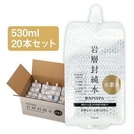 鳥取県・大山の温泉水 岩層封純水 水素水 RAPISPA530ml 20本入りたっぷり入ったお得なサイズ