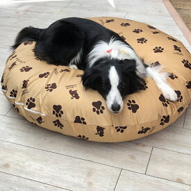 Lサイズ 直径110センチ 犬 ベッド ふわふわ ラウンドベッド ラリカンオリジナル 中・大型犬 日本製
