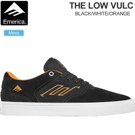 【正規取扱店】エメリカ EMERICA スニーカー スケートシューズ メンズ ザ ローバルカナイズド THE LOW VULC BLACK WHITE ORANGE ブラック ホワイト オレンジ 2023SS 23SPRING snk【靴】2302wannado