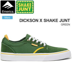 エメリカ EMERICA スニーカー スケートシューズ メンズ ディクソン シェイクジャント DICKSON SHAKE JUNT GREEN グリーン 2023SS 23SPRING snk【靴】2302wannado