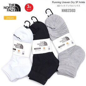 【正規取扱店】ノースフェイス THE NORTH FACE 靴下 アンクルソックス メンズ レディース ランニングアンイーブンドライ 3Pアンクル Running Uneven Dry 3P Ankle NN82303 2024SS 2401wann[M便 1/1]【返品交換不可】