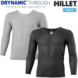 【正規取扱店】ミレー MILLET メッシュ インナー メンズ ドライナミックスルーVネックロングスリーブ DRYNAMIC THROUGH V LS M MIV01884 2023AW【服】2309ripe[M便 1/1]【返品交換不可】