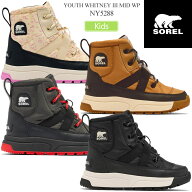 ソレル SOREL スノーブーツ キッズ 子供用 ユース ウィットニー3 ミッド ウォータープルーフ YOUTH WHITN…