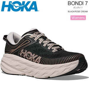 �z�J HOKA �����j���O�V���[�Y ���� ���f�B�[�X �{���_�C7 BONDI 7 �u���b�N/���[�Y�N���[�� 1110519-BCKRS 2026SS snk�y�C�z2602wann