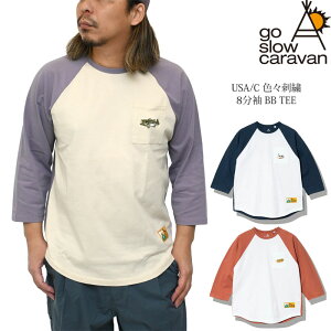 �S�[�X���[�L�����o�� go slow caravan T�V���c ������ �����Y USA/C �F�X�h�J 8���� BB TEE 361905 2026SS �y���z2604wann[M�� 1/1]