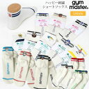 ジムマスター gym master 靴下 メンズ レディース ハッピー刺繍ショートソックス 23-25cm 25-27cm G466624 2026SS 2604wann[M便 1/3]【返品交換不可】