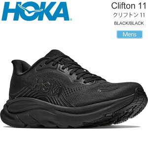 �z�J HOKA �����j���O�V���[�Y ���� �����Y �N���t�g��11 CLIFTON 11 �u���b�N/�u���b�N 1176572-BBLC ���M�����[�� 2026AW snk�y�C�z2607wann