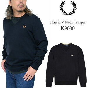 �t���b�h�y���[ FREDPERRY �j�b�g �Z�[�^�[ �����Y �N���V�b�NV�l�b�N�W�����p�[ Classic V Neck Jumper K9600 2026AW �y���z2609wann�y�����N�[�|���ΏۊO�z
