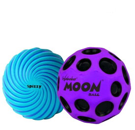 Waboba ムーンボール &amp; Spizzy アウトドア バウンスボール 2個 セット | 子供用アウトドアバウンシーボール2個付き | アウトドアゲームに最適なおもちゃ | 子供向けボール