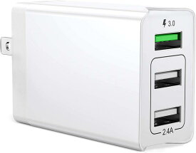 usb充電器 qc3.0 搭載 ACアダプター USB急速充電器 軽量 コンパクト スマホ急速充電