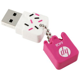HP USBメモリ 64GB USB 2.0 ピンク アイスクリーム ゴム製 耐衝撃 防滴 防塵 のフラッシュドライブ v178p HPFD178P-64