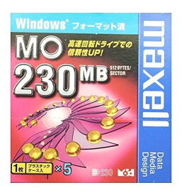 Windowsフォーマット済み230MB　MOメディア 5枚パック maxell MA-M230.WIN.B1P5