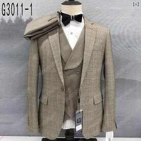 メンズスーツ ファッション 紳士 カラー ブロック チェック ビジネス フォーマル 冬 フル セット レッド