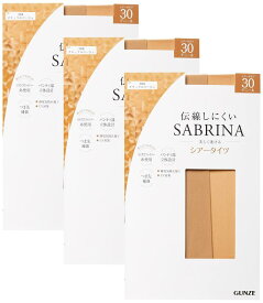 [グンゼ] タイツ SABRINA サブリナ シアータイツ 30デニール 伝線しにくい 同色3足組 レディース