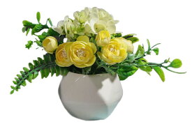 [bellarino] 造花 インテリア バラ 花瓶付き 玄関 フェイクグリーン 人工観葉植物 飾り ウエディング 贈り物 プレゼント お見舞い
