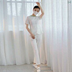 ナース ユニフォーム 制服 クリニック レデース 韓国 医療 美容 看護 師 セパレート 医師 手術 室 手洗い 服 口腔 美容