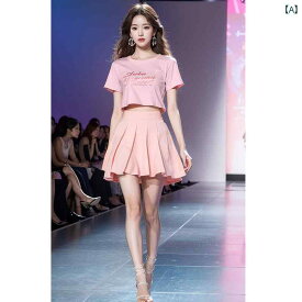 レディース ファッション 年 婦人服 セット ピンク トップススススカート セットアップ