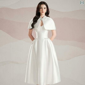 レディース ファッション ベトナム 春 フレンチ ショール ドレス 美しく スタイリッシュ 白 ドレス セットアップ 2点 セット