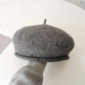 レディース 韓国 マイクロ カール ウール ベレー 帽 カジュアル 顔 小さめ ベレー 帽 秋冬 画家帽子
