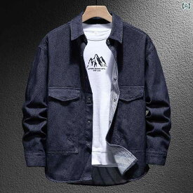 メンズ ファッション シャツ ジャケット ウォッシュ カラー デニム 春秋 カジュアル ストライプ ワーク 春 トップス