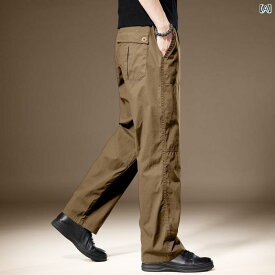 メンズ ファッション 秋 アメリカ ストリート ワイドレッグ カジュアル パンツ 大きいサイズ ストレート ドレープ ワークウェア パンツ