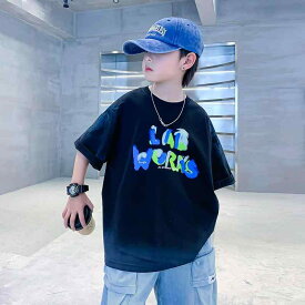 男の子 Tシャツ 半袖 ファッション キッズ 子供 カジュアル おしゃれ 夏 夏 大きめ ゆったり 速乾 綿 トップス 夏