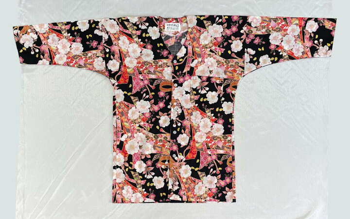 【鯉口シャツ】祭り用　大人　L　新品　桜　和柄 楽天市場】鯉口シャツ大人 数量限定 豪華桜 鯉口シャツ 花柄 祭り 和柄 制服 飲食店 和食店 居酒屋 ユニフォーム 男性 メンズ 女性 レディース  男女兼用 : 和のイベント屋